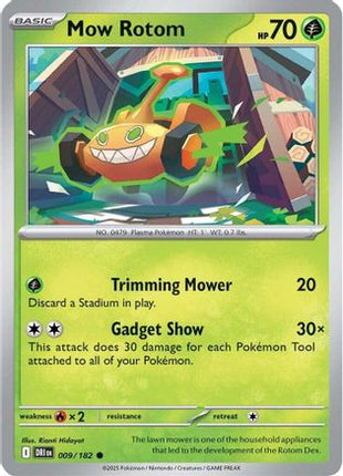 Mow Rotom 009/182  - Reverse Holofoil SV10 Destined Rivals - Common
