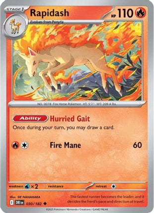 Rapidash 030/182  SV10 Destined Rivals - Uncommon