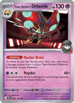 Team Rocket's Orbeetle 089/182  SV10 Destined Rivals - Uncommon