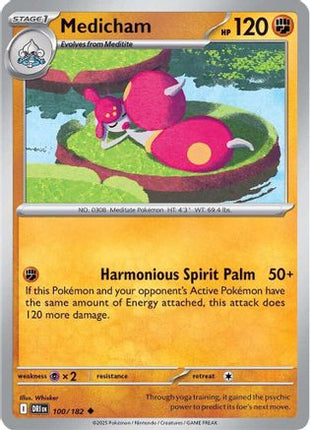 Medicham 100/182  - Reverse Holofoil SV10 Destined Rivals - Uncommon