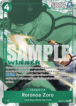 Roronoa Zoro (Winner Pack 2025 Vol. 3) (EB02-019) - One Piece Promotion Cards Foil
