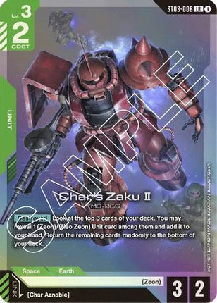 Char's Zaku II (ST03-006) - Starter Deck 03 Zeons Rush Holofoil