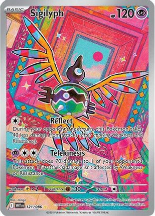 Sigilyph 118/086  - Holofoil SV White Flare - Illustration Rare