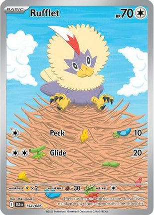 Rufflet 156/086  - Holofoil SV White Flare - Illustration Rare