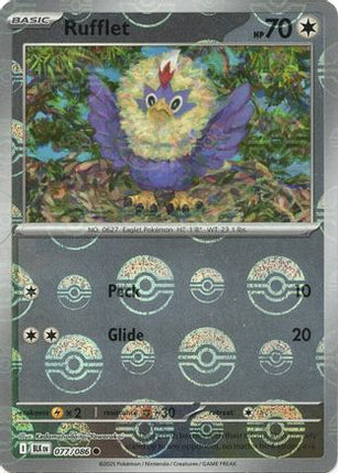 Rufflet 076/086  - Holofoil SV White Flare - Common