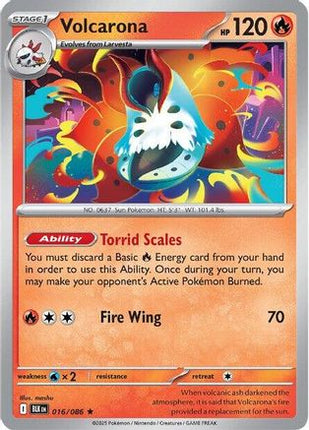 Volcarona 019/086  - Reverse Holofoil SV Black Bolt - Rare
