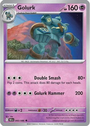 Golurk 046/086  - Reverse Holofoil SV Black Bolt - Uncommon