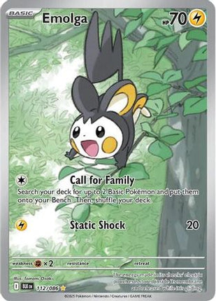 Emolga 116/086  - Holofoil SV Black Bolt - Illustration Rare