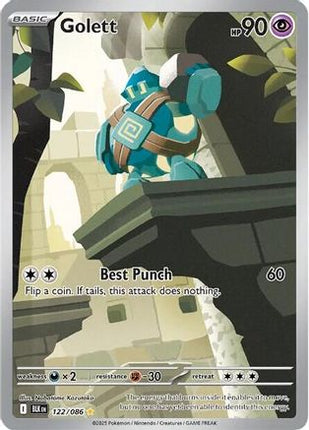 Golett 128/086  - Holofoil SV Black Bolt - Illustration Rare