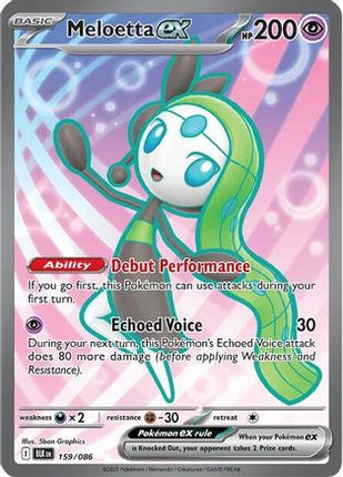 Meloetta ex 162/086  - Holofoil SV Black Bolt - Secret Rare