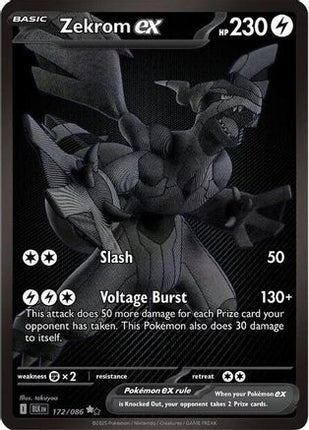 Zekrom ex 174/086  - Holofoil SV Black Bolt - Black White Rare