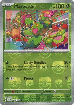 Maractus 008/086  - Holofoil SV Black Bolt - Common