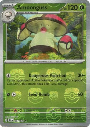 Amoonguss 011/086  - Holofoil SV Black Bolt - Uncommon