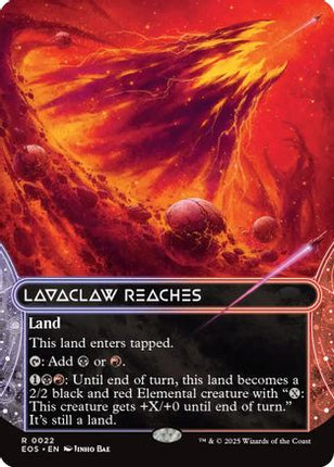 Lavaclaw Reaches (0022) (Borderless) (EOE-022) - Edge of Eternities Foil