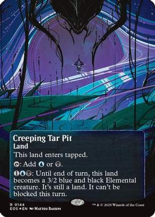 Creeping Tar Pit (0144) (Borderless) (Galaxy Foil) (EOE-114) - Edge of Eternities Foil