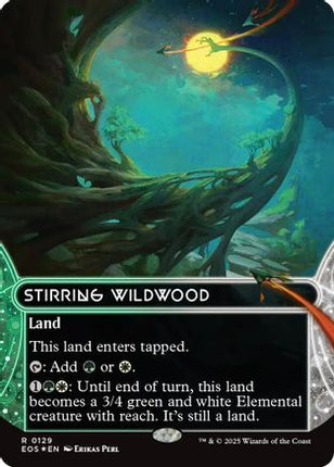 Stirring Wildwood (0129) (Borderless) (Galaxy Foil) (EOE-129) - Edge of Eternities Foil