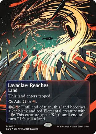 Lavaclaw Reaches (0157) (Borderless) (Galaxy Foil) (EOE-157) - Edge of Eternities Foil