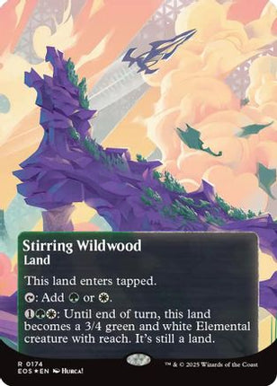 Stirring Wildwood (0174) (Borderless) (Galaxy Foil) (EOE-174) - Edge of Eternities Foil