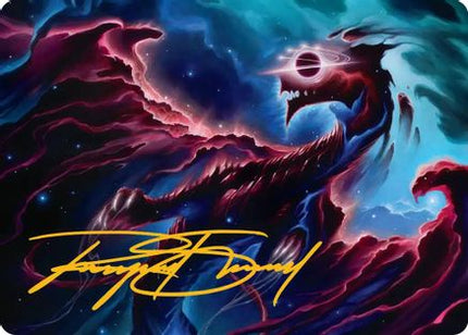 Nova Hellkite Art Card (18/54) (Gold-Stamped Signature) (AAEOE-018) - Art Series: Edge of Eternities