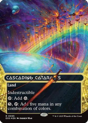 Cascading Cataracts (0095) (Borderless) (Galaxy Foil) (EOS-095) - Edge of Eternities: Stellar Sights Foil