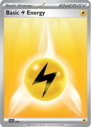 Basic Lightning Energy 020  SVE Scarlet & Violet Energies - Common