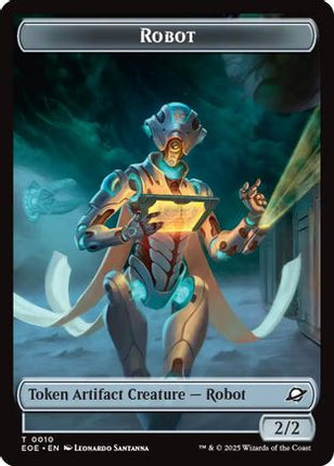 Robot // Emblem - Tezzeret, Cruel Captain Double-Sided Token (EOE-10 // 11) - Edge of Eternities