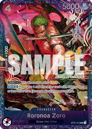 Roronoa Zoro (CS 25-26 2nd Place) (ST21-015) - One Piece Promotion Cards Foil