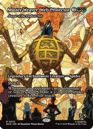 Master Weaver, Web Protector - Arasta of the Endless Web (Borderless) (MAR-032) - Marvel Eternal-Legal Foil