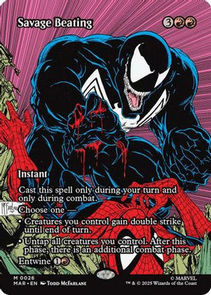 Savage Beating (Borderless) (MAR-026) - Marvel Eternal-Legal