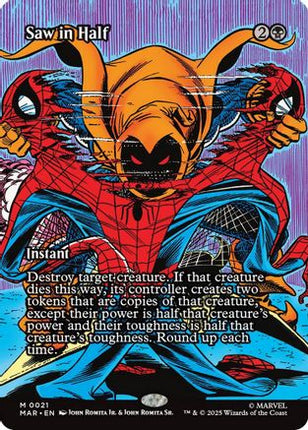 Saw in Half (Borderless) (MAR-021) - Marvel Eternal-Legal Foil