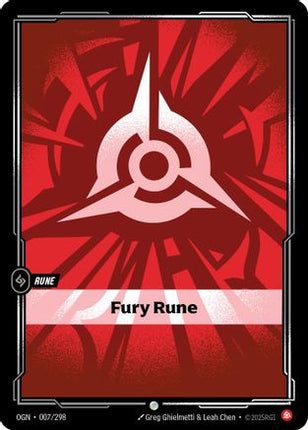Fury Rune (007/298) - Origins Foil