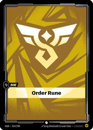 Order Rune (214/298) - Origins