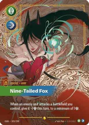 Ahri - Nine-Tailed Fox (Overnumbered) (303/298) - Origins Foil