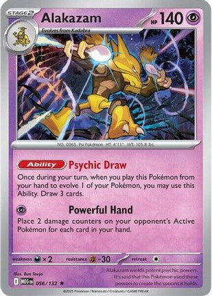 Alakazam 056  - Reverse Holofoil ME01 Mega Evolution - Rare
