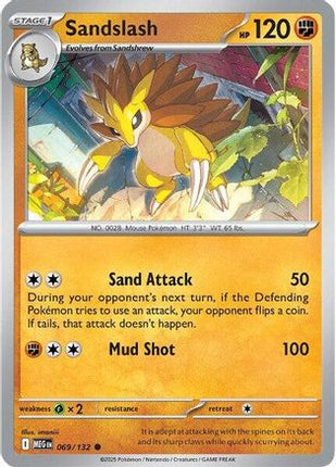 Sandslash 069  - Reverse Holofoil ME01 Mega Evolution - Common