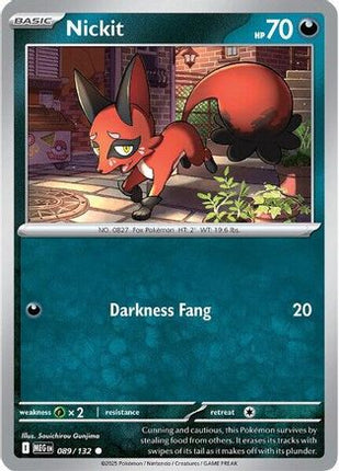 Nickit 089  - Reverse Holofoil ME01 Mega Evolution - Common