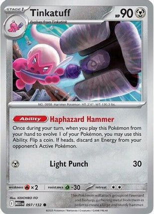 Tinkatuff 097  - Reverse Holofoil ME01 Mega Evolution - Common