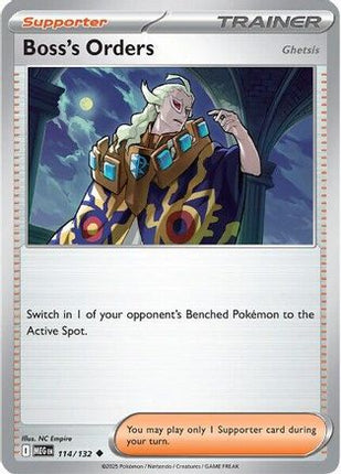 Boss's Orders [Ghetsis] 114  - Reverse Holofoil ME01 Mega Evolution - Uncommon