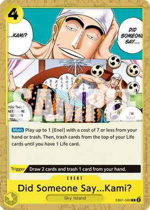 Did Someone Say...Kami? (Reprint) (EB01-060) - Premium Booster -The Best- Vol. 2