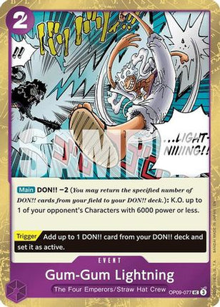 Gum-Gum Lightning (Pirate Foil) (OP09-077) - Premium Booster -The Best- Vol. 2 Foil