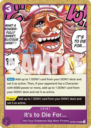 It's to Die For (Reprint) (OP08-076) - Premium Booster -The Best- Vol. 2