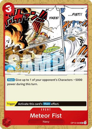 Meteor Fist (OP13-020) - Carrying On His Will: 3rd Anniversary Tournament Cards