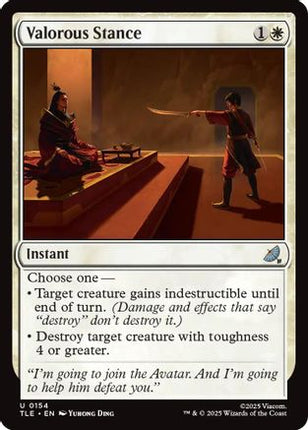 Valorous Stance (TLE-154) - Avatar: The Last Airbender: Eternal-Legal Foil