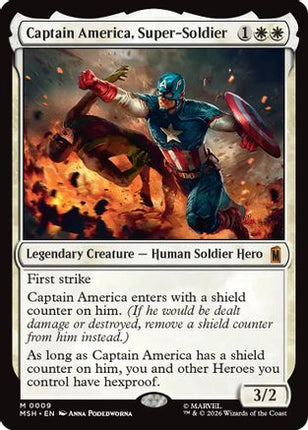 Captain America, Super-Soldier (MSH-009) - Marvel Super Heroes Foil