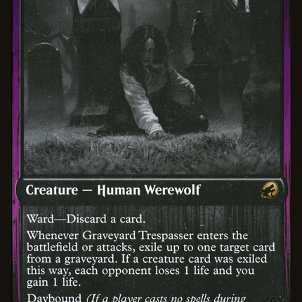 Graveyard Trespasser // Graveyard Glutton (DBL-104) - Innistrad: Double Feature: (Double Faced Transform) Foil