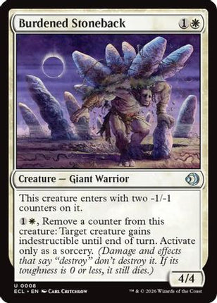 Burdened Stoneback (ECL-008) - Lorwyn Eclipsed