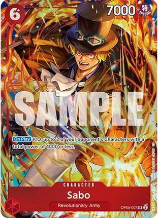 Sabo (Illustration Box Vol.5) (OP05-007) - One Piece Promotion Cards Foil