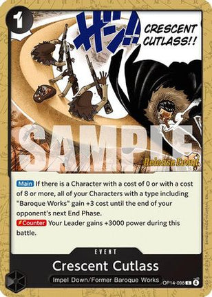 Crescent Cutlass (OP14-098) - The Azure Sea's Seven Release Event Cards