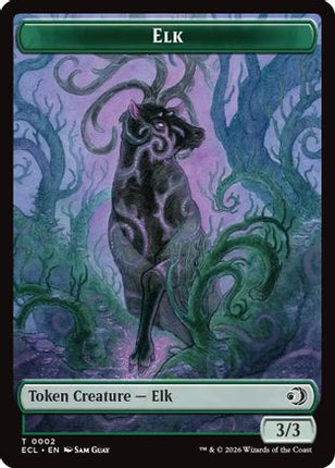 Elk // Mutavault Double-Sided Token (ECL-2 // 11) - Lorwyn Eclipsed Foil