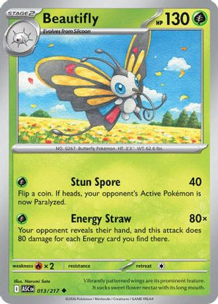 Beautifly 013/217  - Reverse Holofoil ME Ascended Heroes - Uncommon